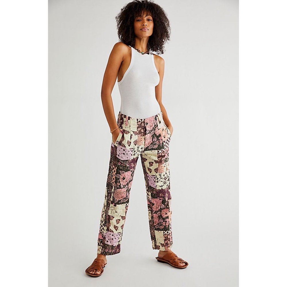 Free People Roads Merge Straight Leg Pants